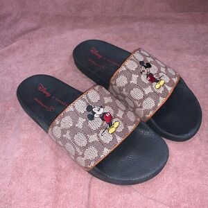 Disney Mickey Coach Women's Slide Sandal Size 10